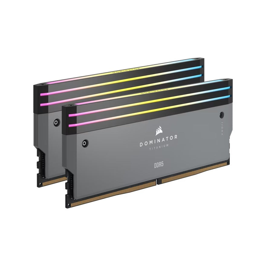 Corsair DOMINATORÃ‚Â® TITANIUM RGB 64GB (2x32GB) DDR5 DRAM 6000MT/s CL30 AMD EXPO & Intel XMP Memory Kit Ã¢â‚¬â€ Grey