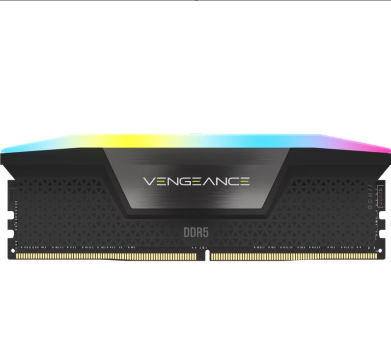 Corsair Vengeance RGB 16GB (2x8GB) DDR5 DRAM 5200MT/s CL40 Memory Kit — Black