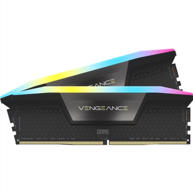 Corsair Vengeance RGB 16GB (2x8GB) DDR5 DRAM 5200MT/s CL40 Memory Kit — Black