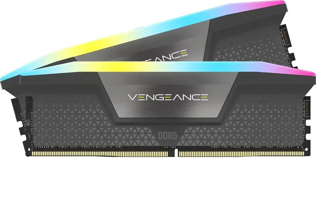 Corsair Vengeance RGB DDR5 16GB (2 x 8GB) DDR5 5200 CL40-40-40-77 1.25V Intel XMP & AMD EXPO - GREY, 288-pin DIMM, RGB, iCUE