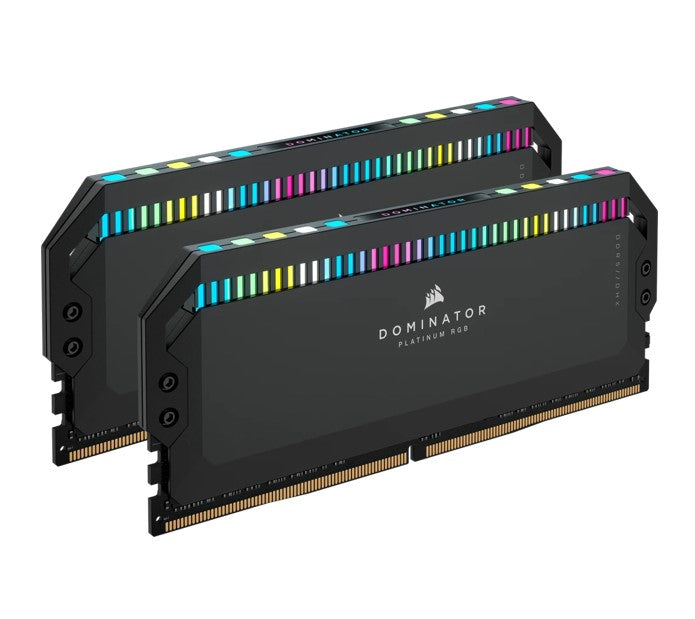 Corsair DOMINATOR Platinum RGB 64GB (4x16GB) DDR5 UDIMM 6600Mhz C32 1.1V Black Desktop PC Gaming Memory