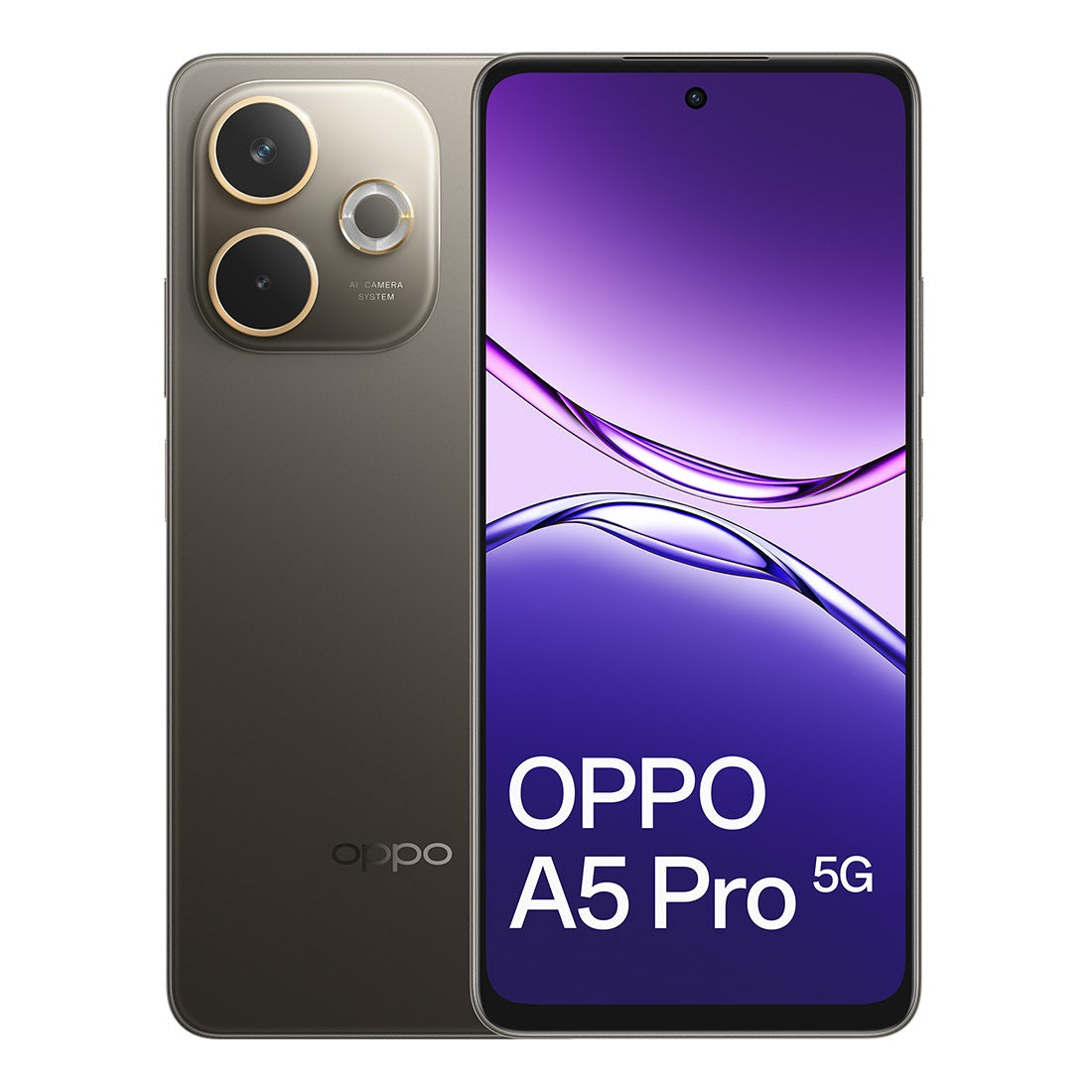 OPPO A5 Pro 5G 256GB - Brown (CPH2695AU BROWN), 6.67', HD+, 120Hz, 8GB/256GB, 50MP/8MP, Dual SIM, 5800mAh,IP65, 2 Years Warranty