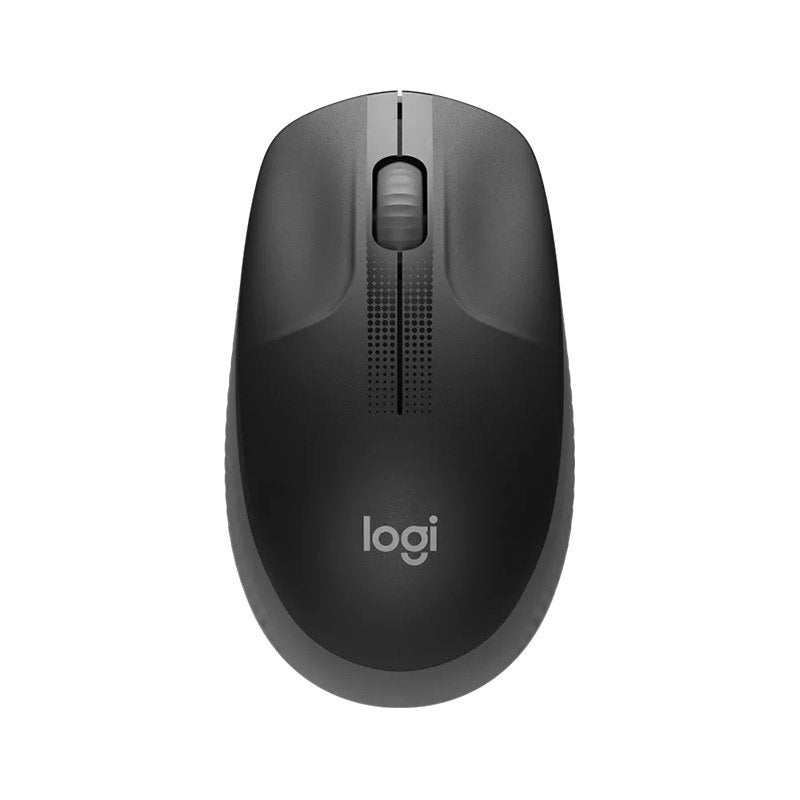 Logitech M190 Full-size Mouse - USB - Optical - 3 Button(s) - Charcoal - Wireless
