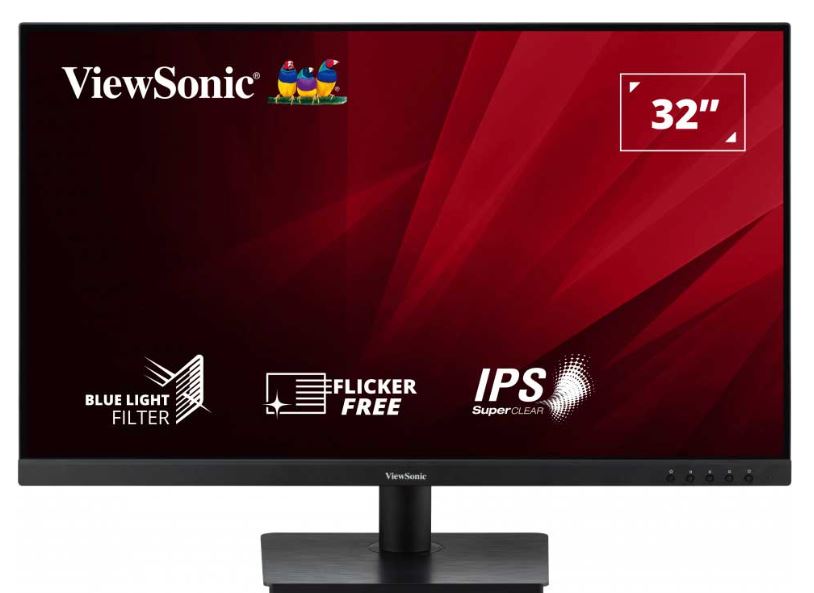 ViewSonic 32' VA3209U-2K 2K QHD, USB-C, SuperClear IPS, HDR10, Speakers, HDMI x 2, DP X 1, VESA 100x100 Borderless, Business Monitor