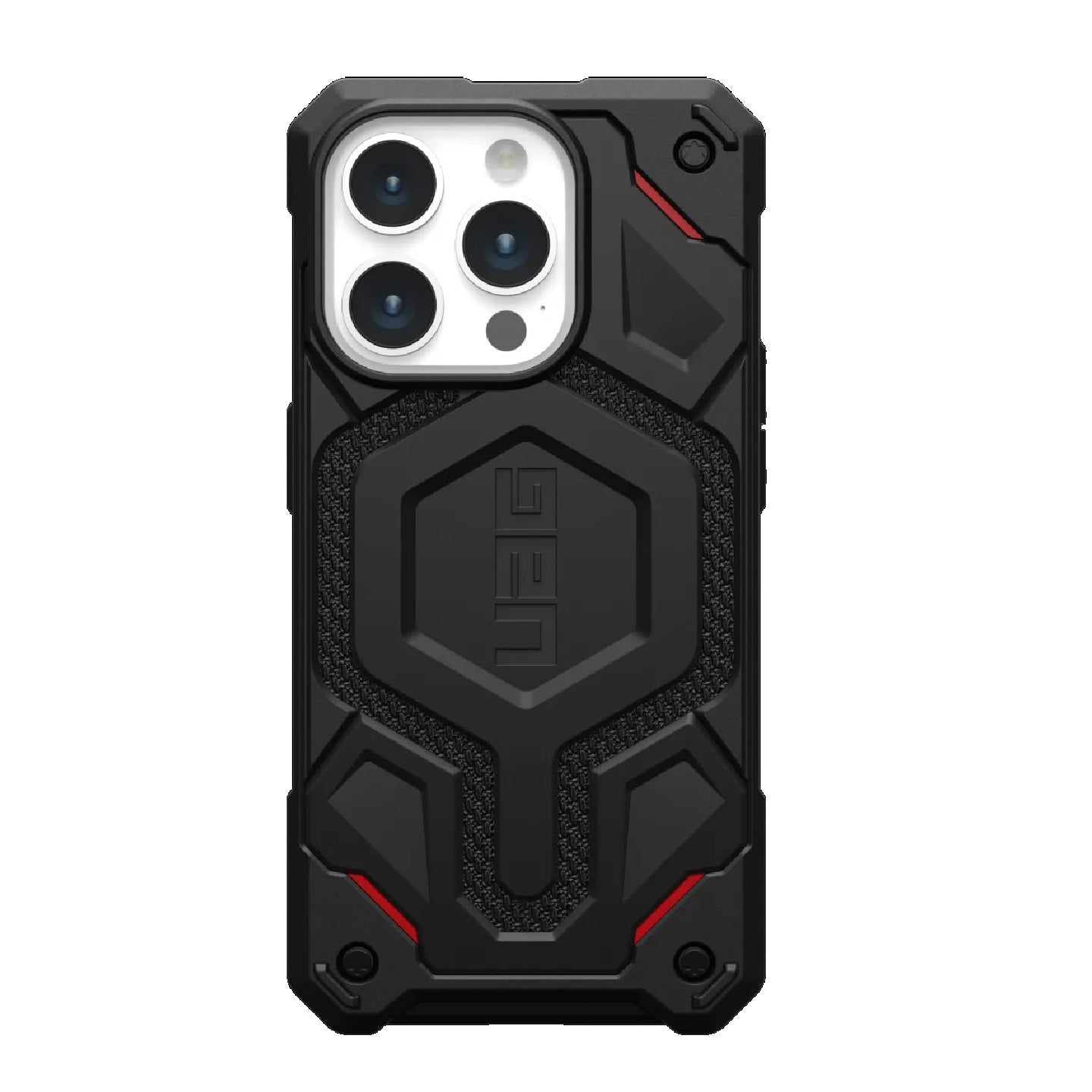 UAG Monarch Pro MagSafe Apple iPhone 15 Pro (6.1') Rugged Case - Kevlar Black (114221113940), 25ft. Drop Protection(7.6M), 10 Years Warranty