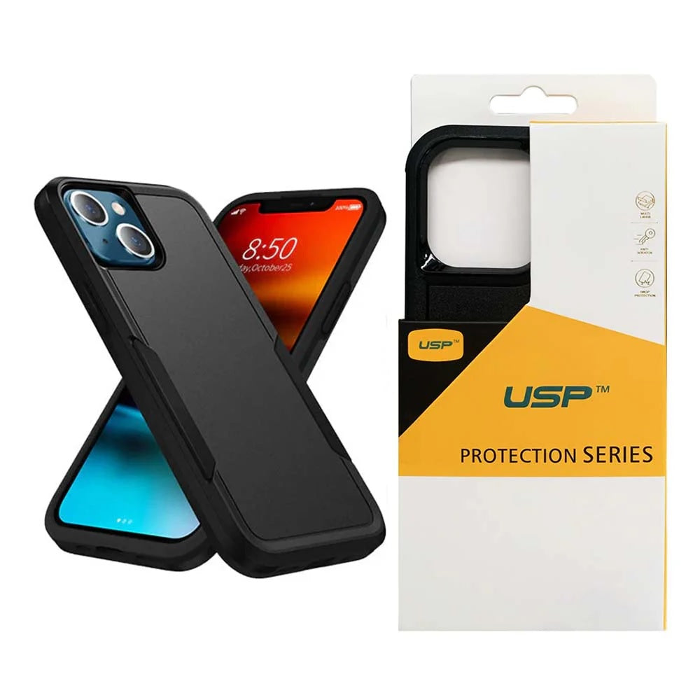 USP Apple iPhone 16 Plus (6.7') Armor Rugged Case Black - Military-Grade, Multi layers, No-Slip, Sleek, Ultimate Protection, Strong & Durable