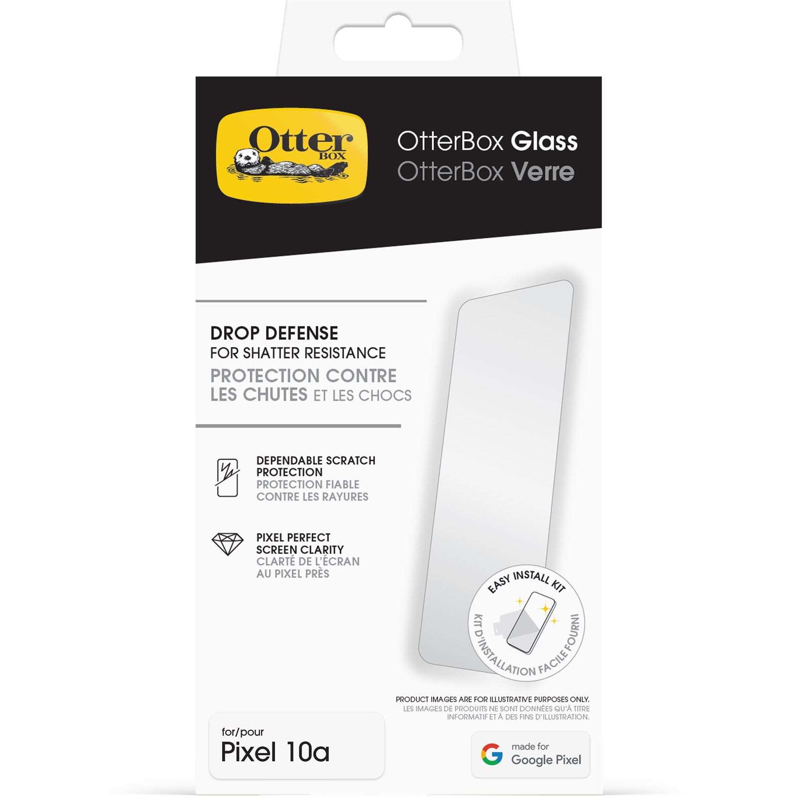 OtterBox Glass Google Pixel 10A 5G 6.3-inch Screen Protector - Clear - 77-000221