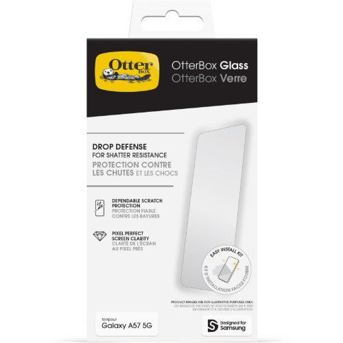 OtterBox Glass Samsung Galaxy A57 5G 6.7-inch Screen Protector Clear -No Retail Packaging - 77-000754
