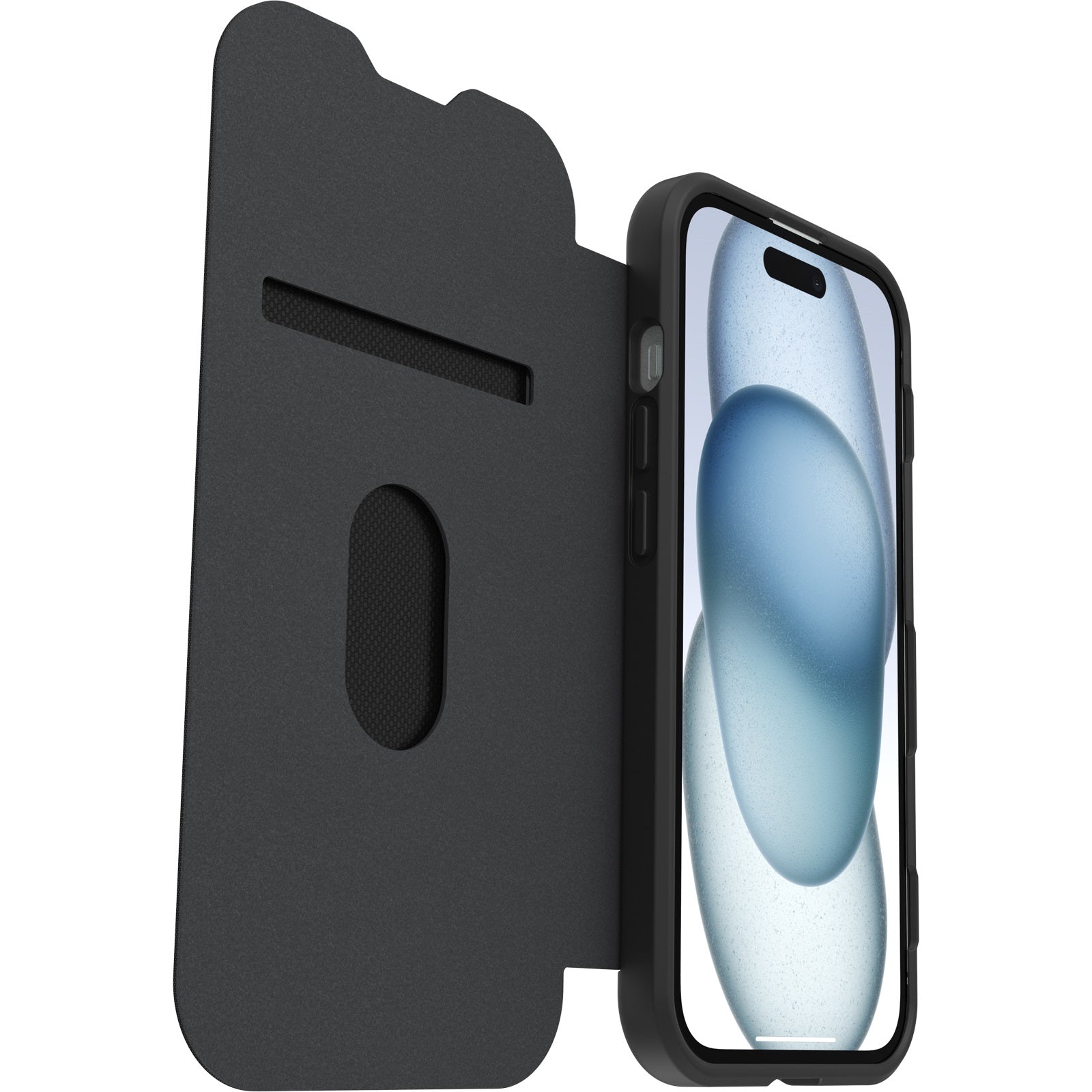 OtterBox React Folio MagSafe Apple iPhone 17e / iPhone 16e / iPhone 15 / iPhone 14 / iPhone 13 6.1-inch Case Black Crystal (Clear/Black) - 77-97827