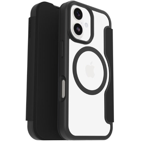 OtterBox React Folio MagSafe Apple iPhone 17 6.3-inch Case Black Crystal (Clear/Black) - 77-98586