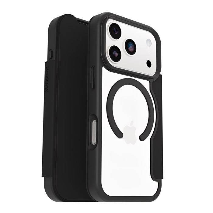 OtterBox React Folio MagSafe Apple New iPhone Pro 2026 / iPhone 17 Pro 6.3-inch Case Black Crystal (Clear/Black) - 77-98588