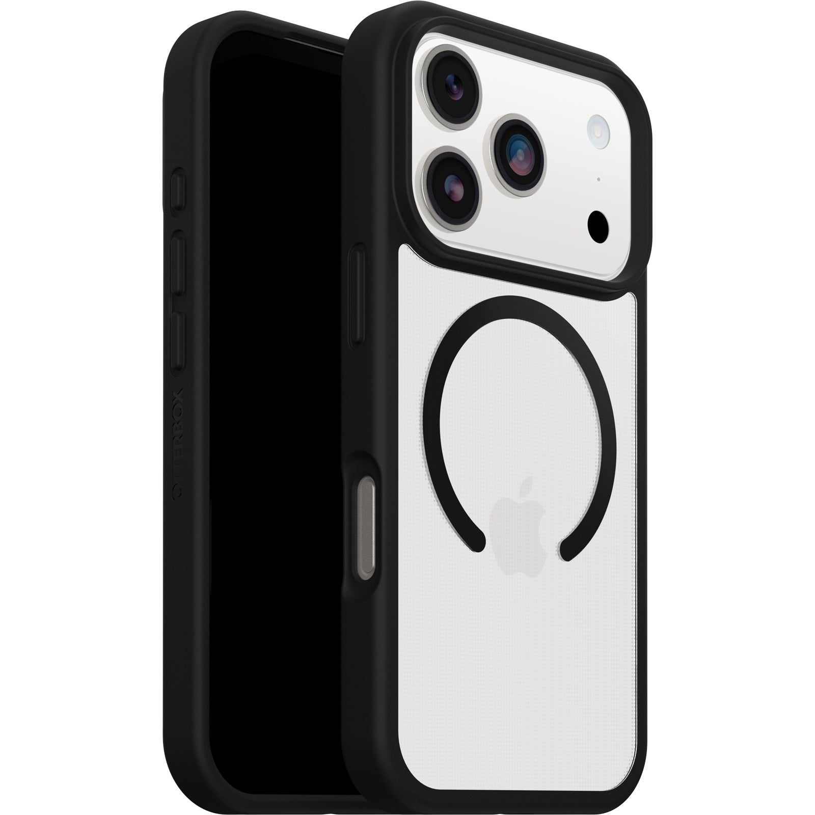OtterBox React MagSafe Apple New iPhone Pro 2026 / iPhone 17 Pro 6.3-inch Case Black Crystal (Clear/Black) - 77-98631