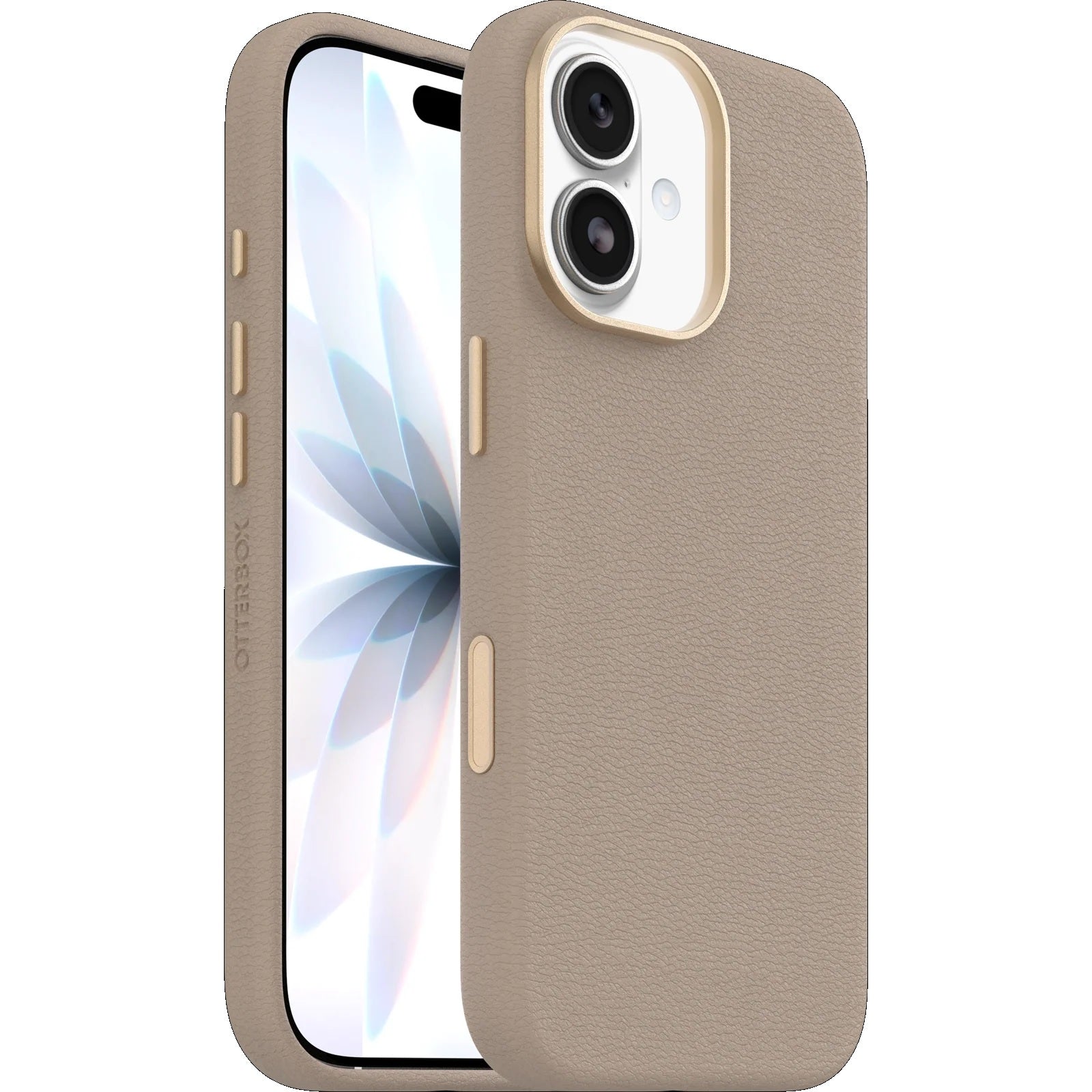 OtterBox Symmetry Cactus Leather MagSafe Apple iPhone 17 6.3-inch Case Grey Comfort (Beige) - 77-99025