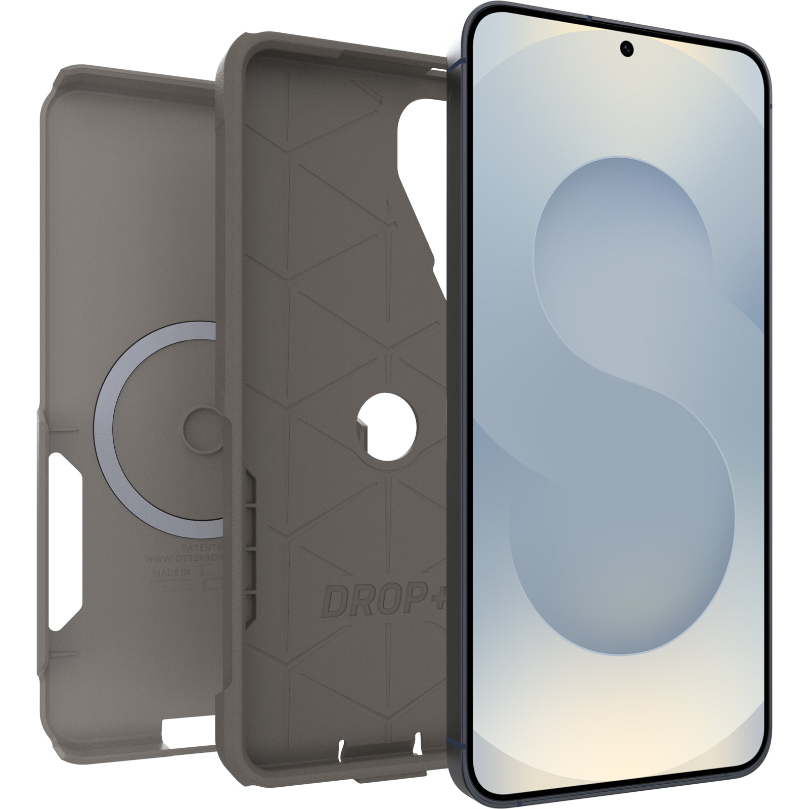 OtterBox Commuter Magnets Samsung Galaxy S26+ 5G 6.7-inch Case Cottonwood Glen (Light Grey) - 77-99819