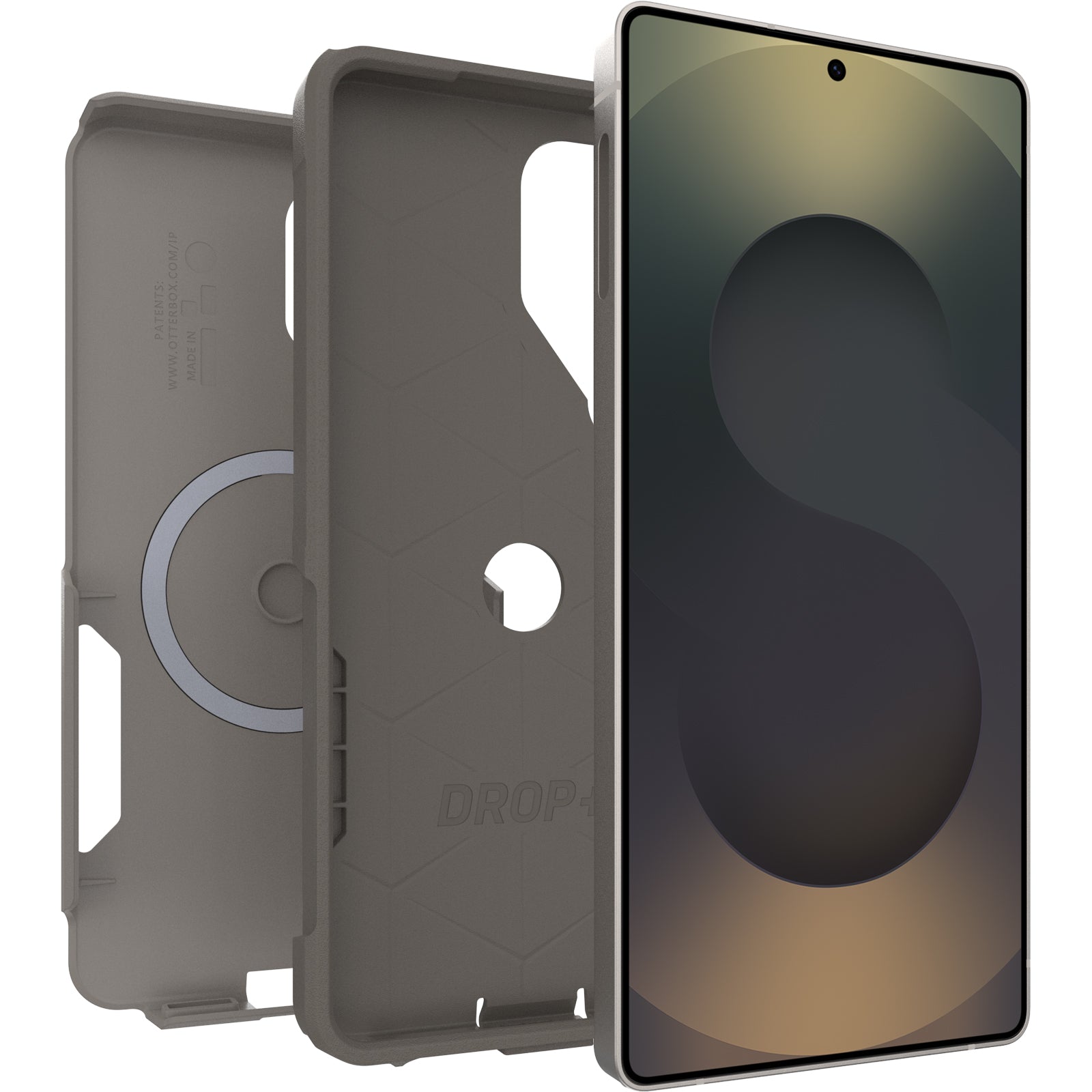 OtterBox Commuter Magnets Samsung Galaxy S26 Ultra 5G 6.9-inch Case Cottonwood Glen (Light Grey) - 77-99820