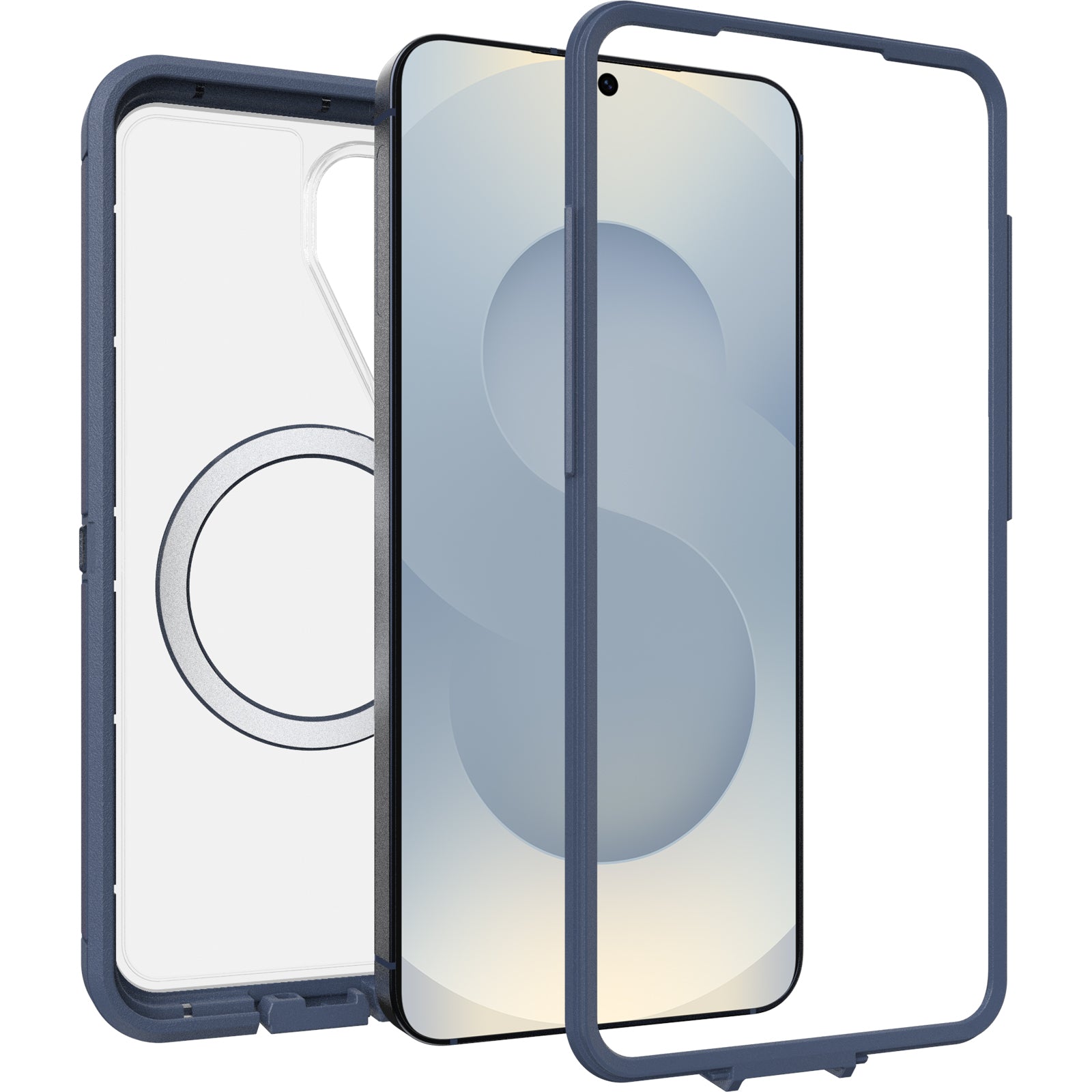 OtterBox Defender Pro XT Clear Samsung Galaxy S26 5G 6.3-inch Case Mountain Storm (Clear/Blue) - 77-99901