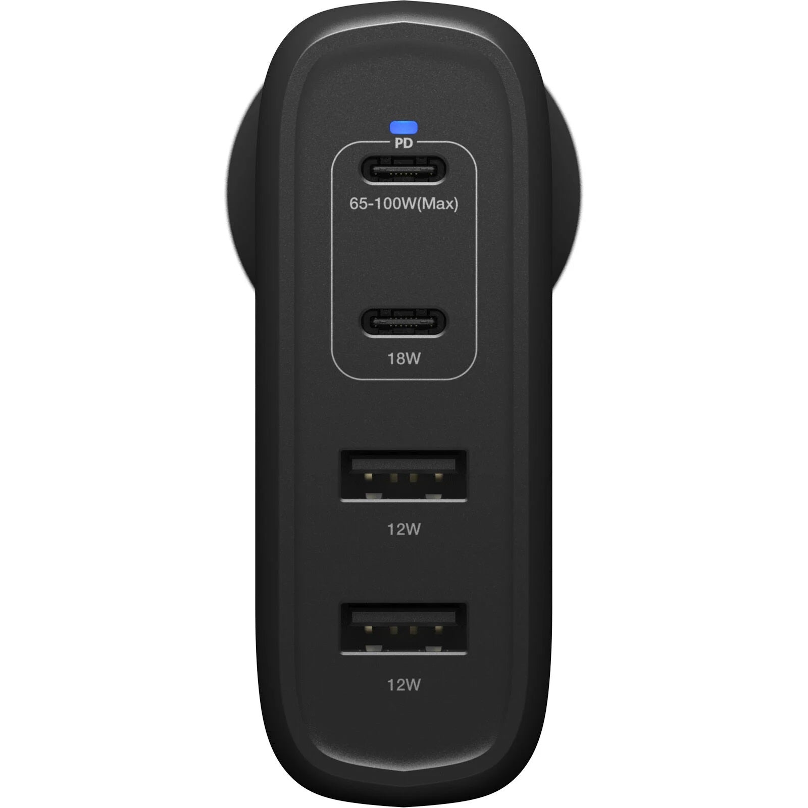 OtterBox 100W Four Port USB-C (Type I) PD Fast GaN Wall Charger - Black - 78-81355