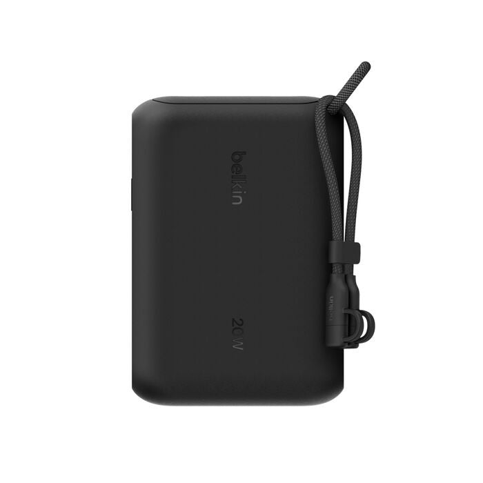 Belkin BoostCharge 10000mAh Power Bank with Display and Integrated USB-C Cable 60W (15 cm) â€“ Black, 2Ã— USB-C (20W), $2,500 CEW, 2-Year Warranty