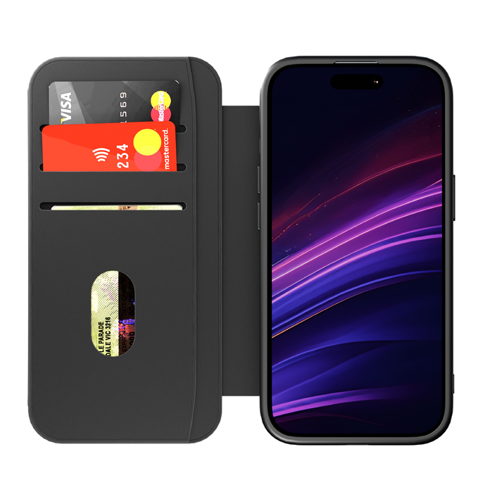 Cygnett MagWallet Apple iPhone 16 Pro (6.3') Case -Black(CY5022MAGWT),360Â° Protection,Multi-Angle,3x Card Slots,4FT DropProof,2 Years Warranty