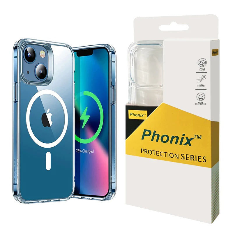 Phonix Apple iPhone 12 / iPhone 12 Pro Clear Rock Hard Case with MagSafe - Ultra-thin, lightweight,Non-slip,Shockproof,Crystal Clear,10 Years Warranty