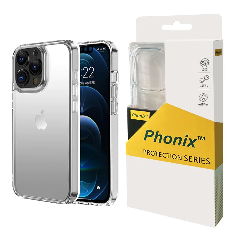 Phonix Apple iPhone 12 Pro Max Clear Rock Hard Case - Shockproof, Ultra-thin, lightweight, Non-slip,Crystal Clear, Strong & Durable, 10 Years Warranty