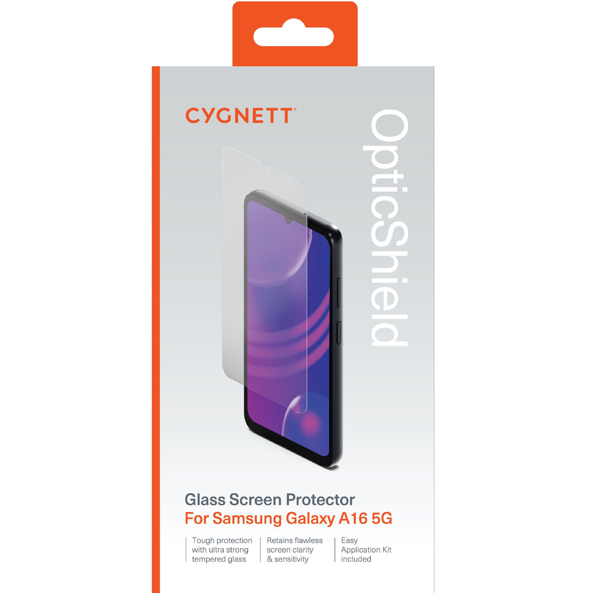 Cygnett OpticShield Samsung Galaxy A16 5G/ A16 4G (6.7') Japanese Tempered Glass Screen Protector -(CY5196CPTGL), 2 Years Warranty
