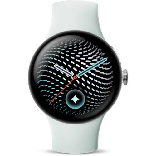 Google Pixel Watch 5 45mm Wi-Fi Smartwatch - Polished Silver with Fog Active Band
