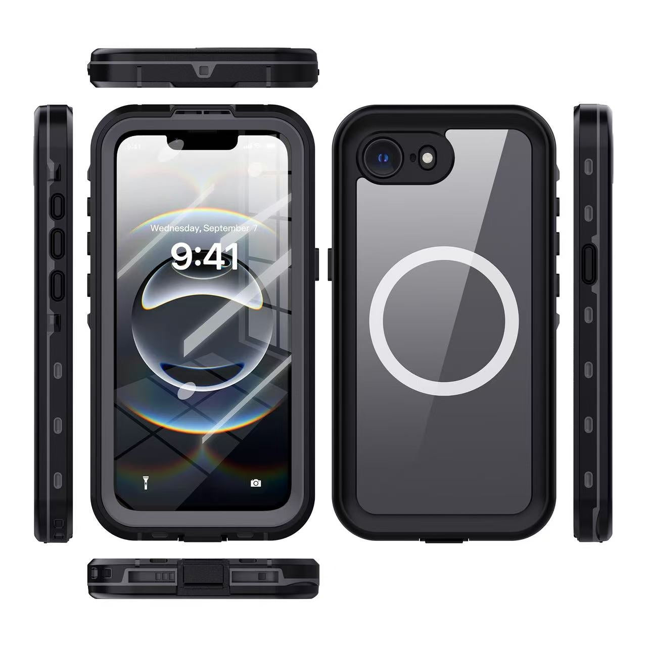 USP Apple iPhone 16e 5G (6.1') WaterProof Case Black - DROP+ Military Standard, Waterproof, Shockproof, Dustproof, Touch Sensitivity, Lightweight