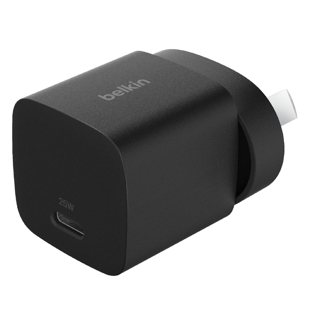 Belkin BoostCharge 25W USB-C (Pd 3.1) Cubic Wall Charger â€“ Black, Best for iPhone & Samsung, $2,500 CEW, 2-Year Warranty