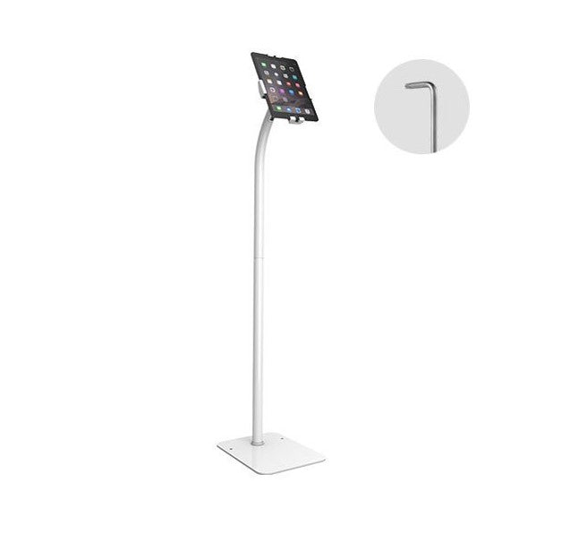 Brateck Universal Anti-Theft tablet floor stand compatible with most 7.9'-11' Tablets-White 220x300x1238mm Anti-Theft Locking Screw
