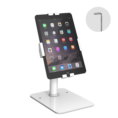 Brateck MPBT-PAD33-04 Universal Anti-Theft Tablet Countertop Fit most  7.9' to 11' Tablets - White 160x230x370mm Anti-Theft Locking Screw