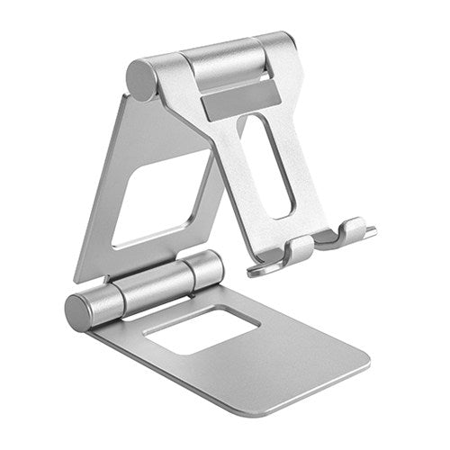 Brateck Aluminium Foldable Stand Holder for Phones and Tablets- Silver, 125x75x17mm, Applicable Device:	Smartphone & Tablet
