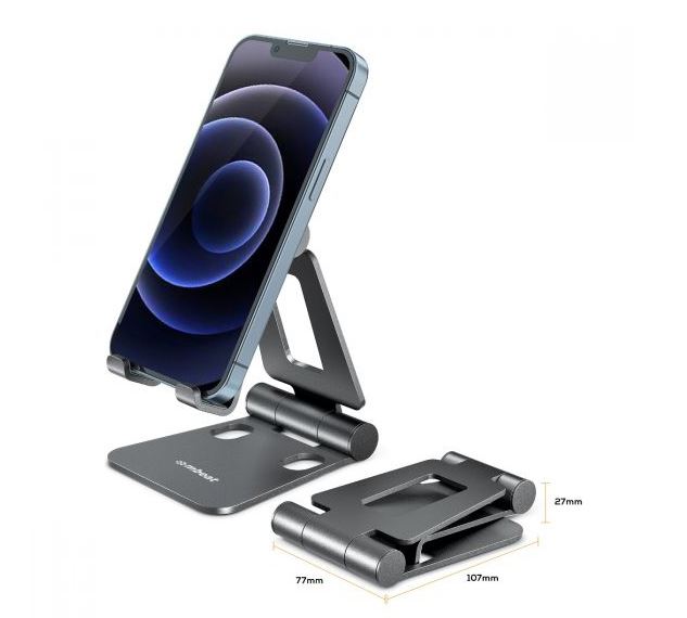 mbeat  MB-STD-S2PGRY Stage S2 Hands-Free Mobile Stand GREY Compact and Durable Optimised Hands-free Space-saving Portability
