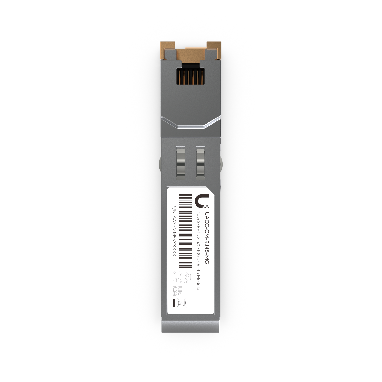 Ubiquiti UACC-CM-RJ45-MG SFP+ to RJ45 Transceiver Module 1/2.5/5/10GBase-T Copper SFP+ Transceiver