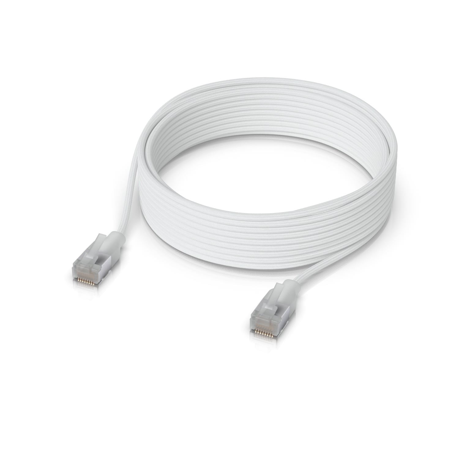 Ubiquiti UniFi Premium Patch Cable, 12M, White, Ultra-thin Braided Patch Cable, Designed And Optimized For 10 GbE Networking.