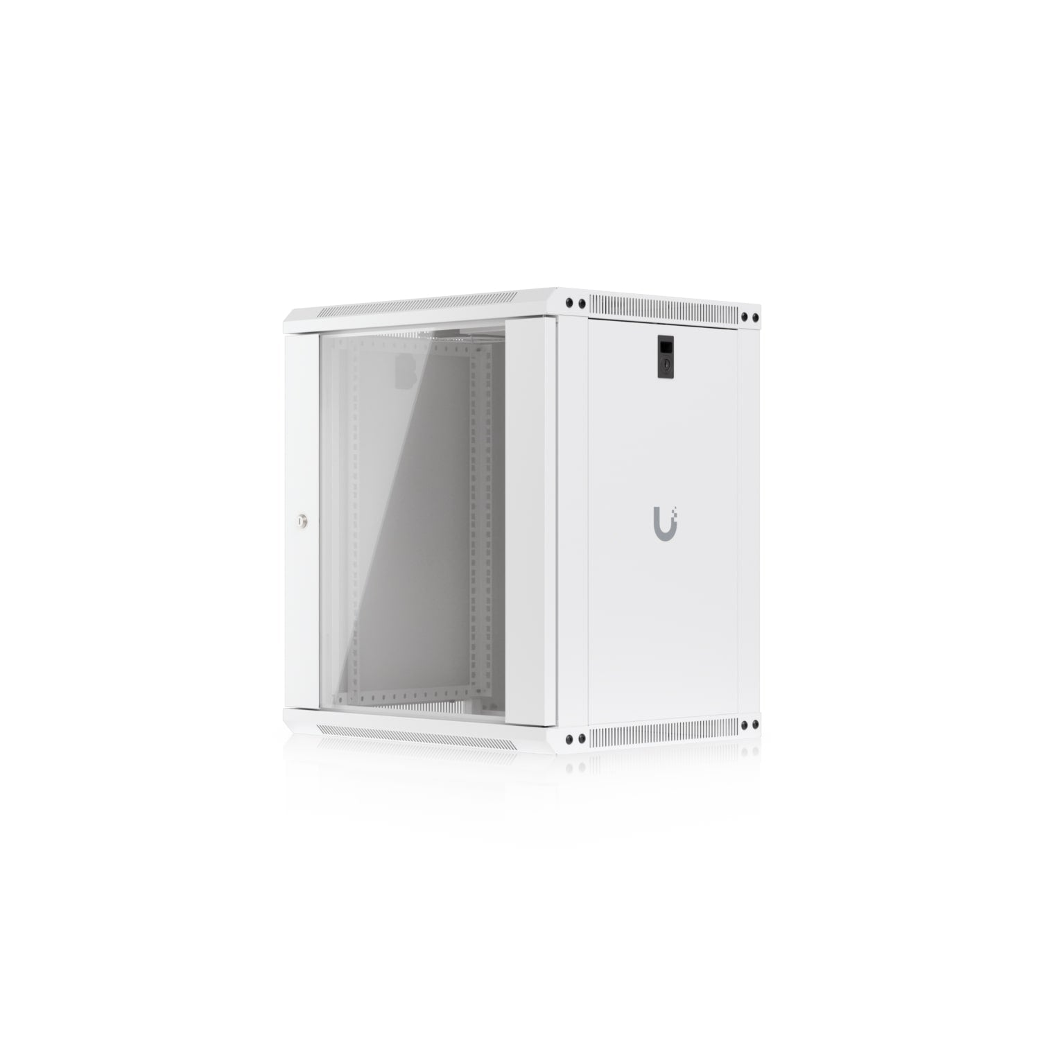 Ubiquiti UACC-Rack-12U-Wall-450-G 12U Rack Cabinet - Fully Assembled Wall-Mount Rack, Built-In Fans, Removable Panels, Space-Efficient Small-Scale Deployments