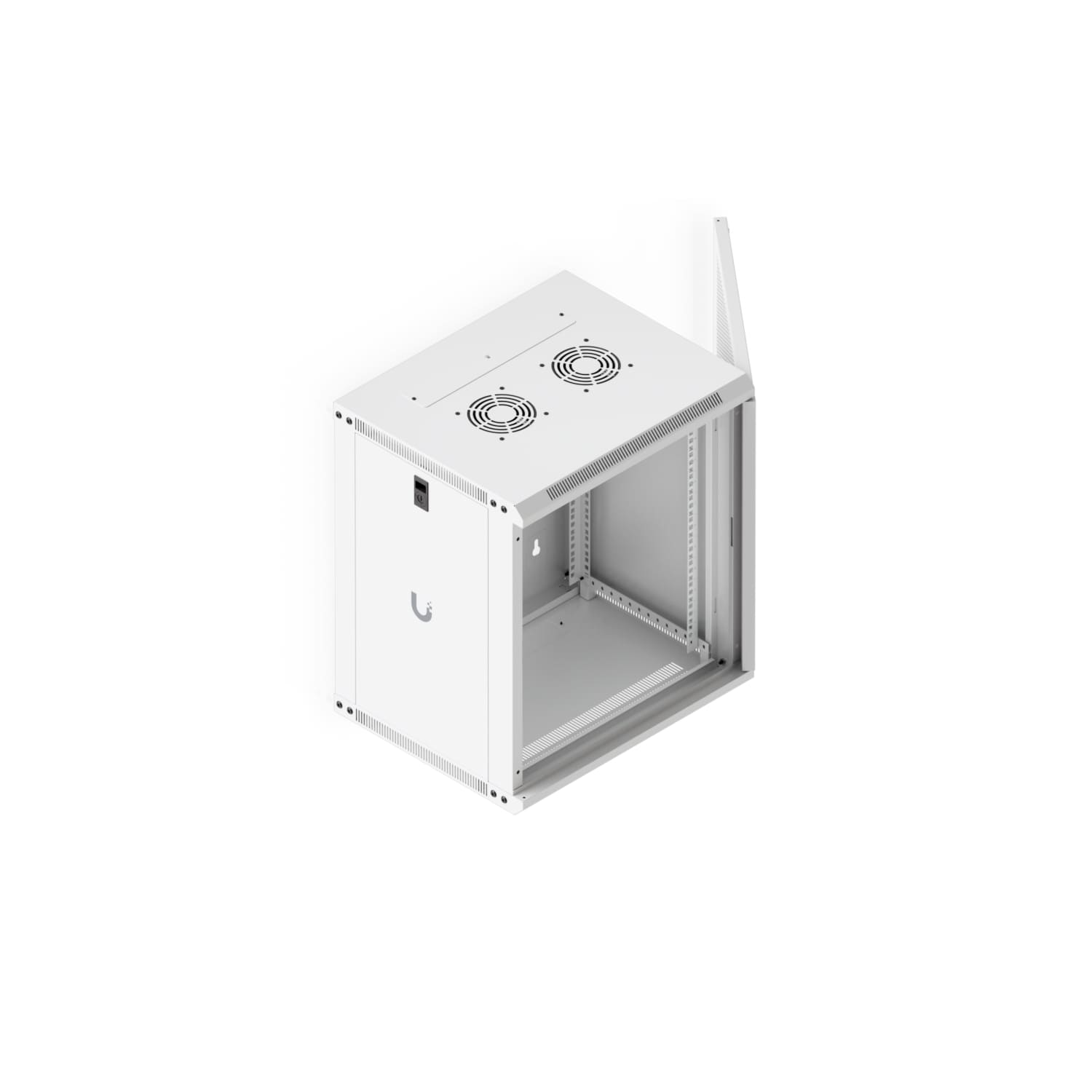 Ubiquiti UACC-Rack-12U-Wall-450-P 12U Wall-Mount Rack Cabinet With Built-In Fans and Removable Panels