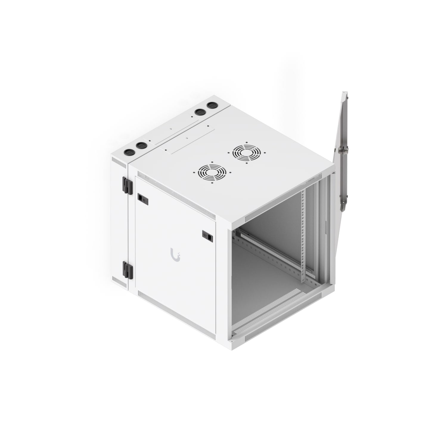 Ubiquiti UACC-Rack-12U-Wall-SW-G 12U Wall-Mount Rack Cabinet With Fans and Removable Panels