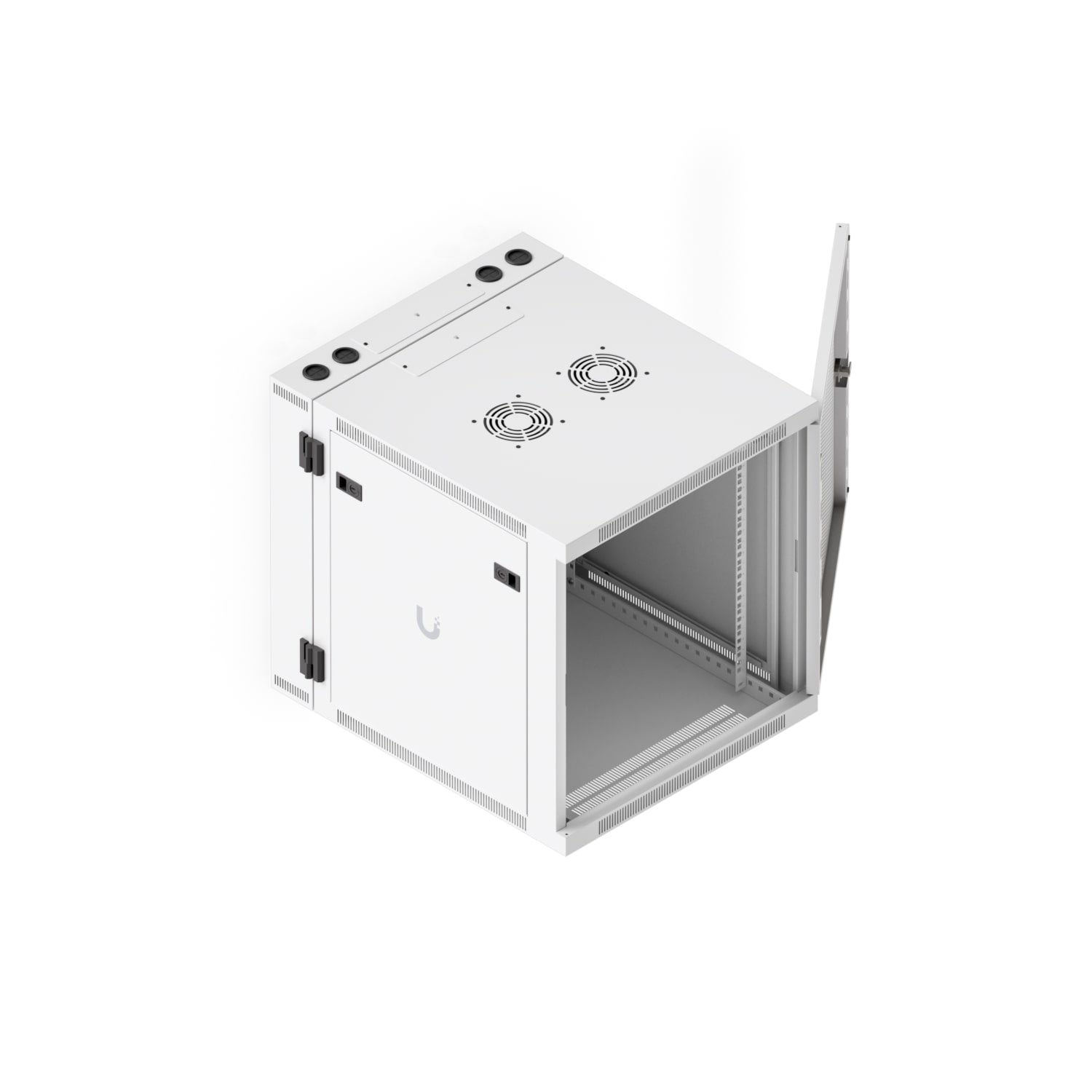 Ubiquiti UACC-Rack-12U-Wall-SW-P 12U Wall-Mount Rack Cabinet With Fans and Removable Panels