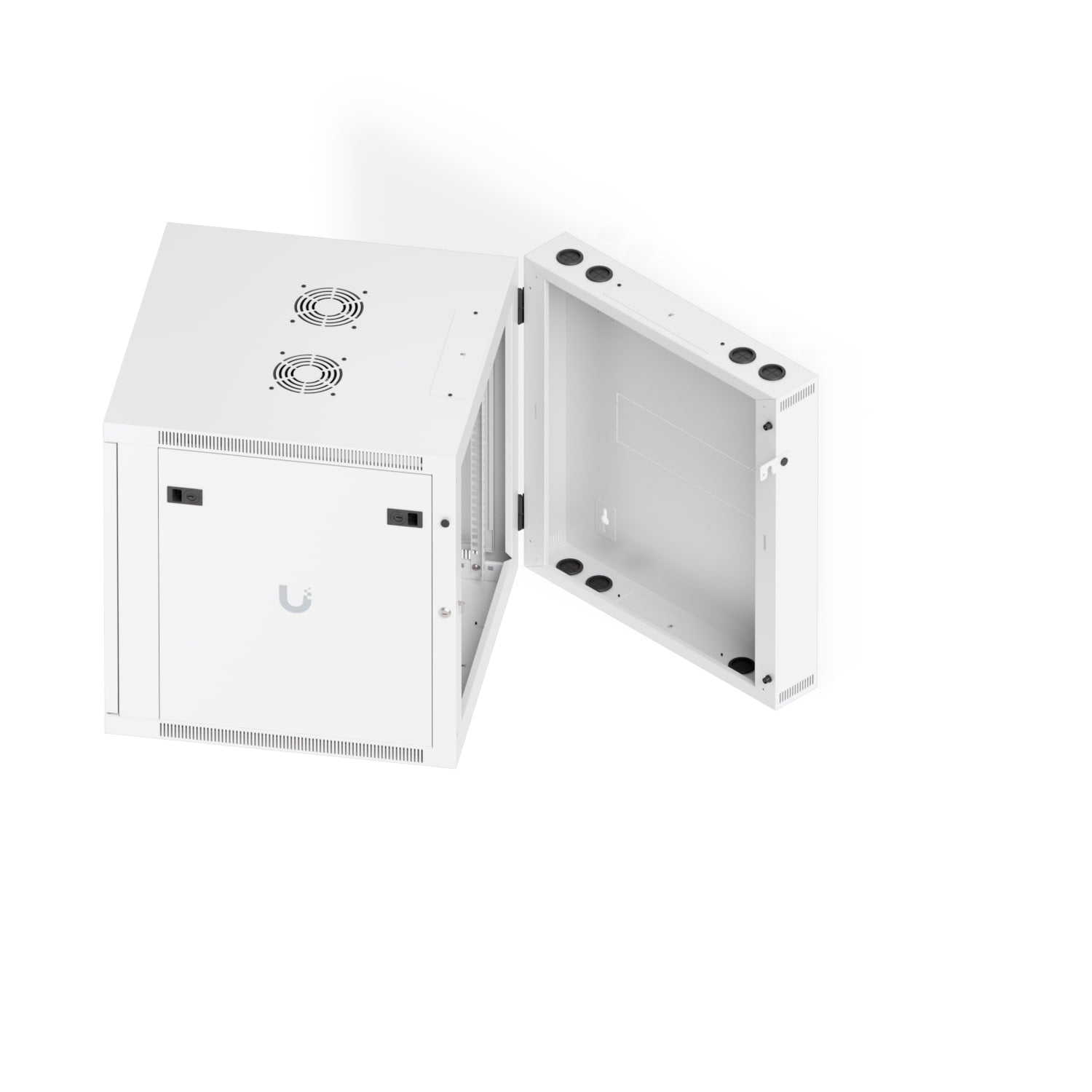 Ubiquiti UACC-Rack-12U-Wall-SW-P 12U Wall-Mount Rack Cabinet With Fans and Removable Panels