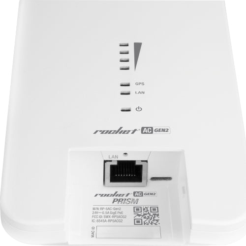Ubiquiti RP-5AC-GEN2 Rocket AC Prism Gen2 5GHz Radio with speeds up to 450+Mbps 50+ Client