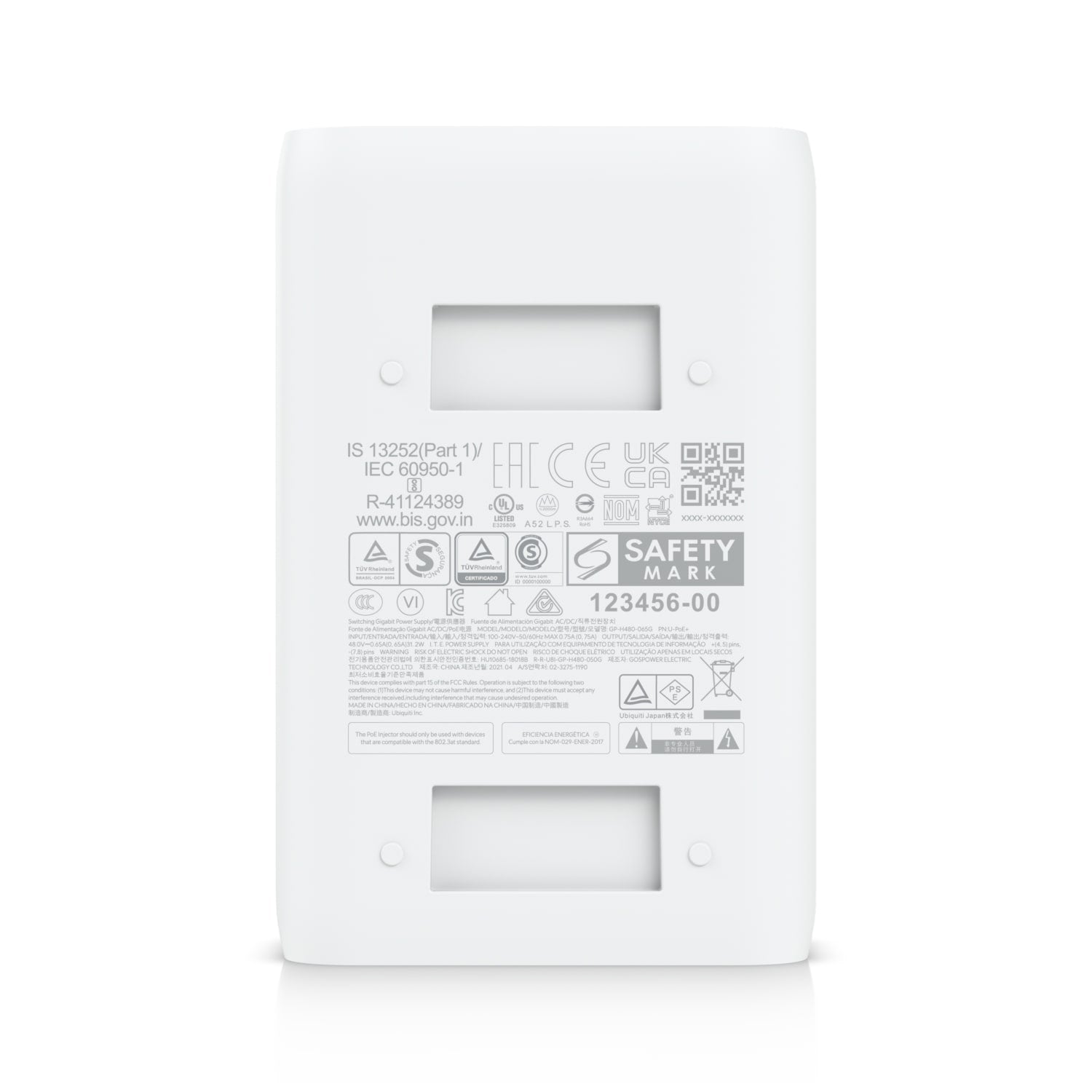 Ubiquiti U-POE-at PoE+ Adapter 30W of PoE+ RJ45 Data Input AC Cable U6 AP Suitable (U6-LR
