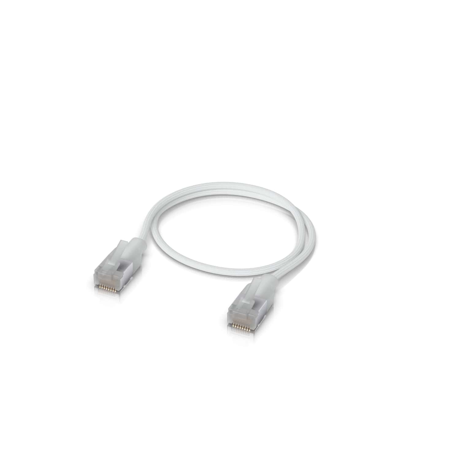 Ubiquiti UACC-Cable-Patch-EL-C6A-0.3M-W UniFi Premium Patch Cable 0.3 m White Ultra-Thin Braided 10 GbE Network Cable