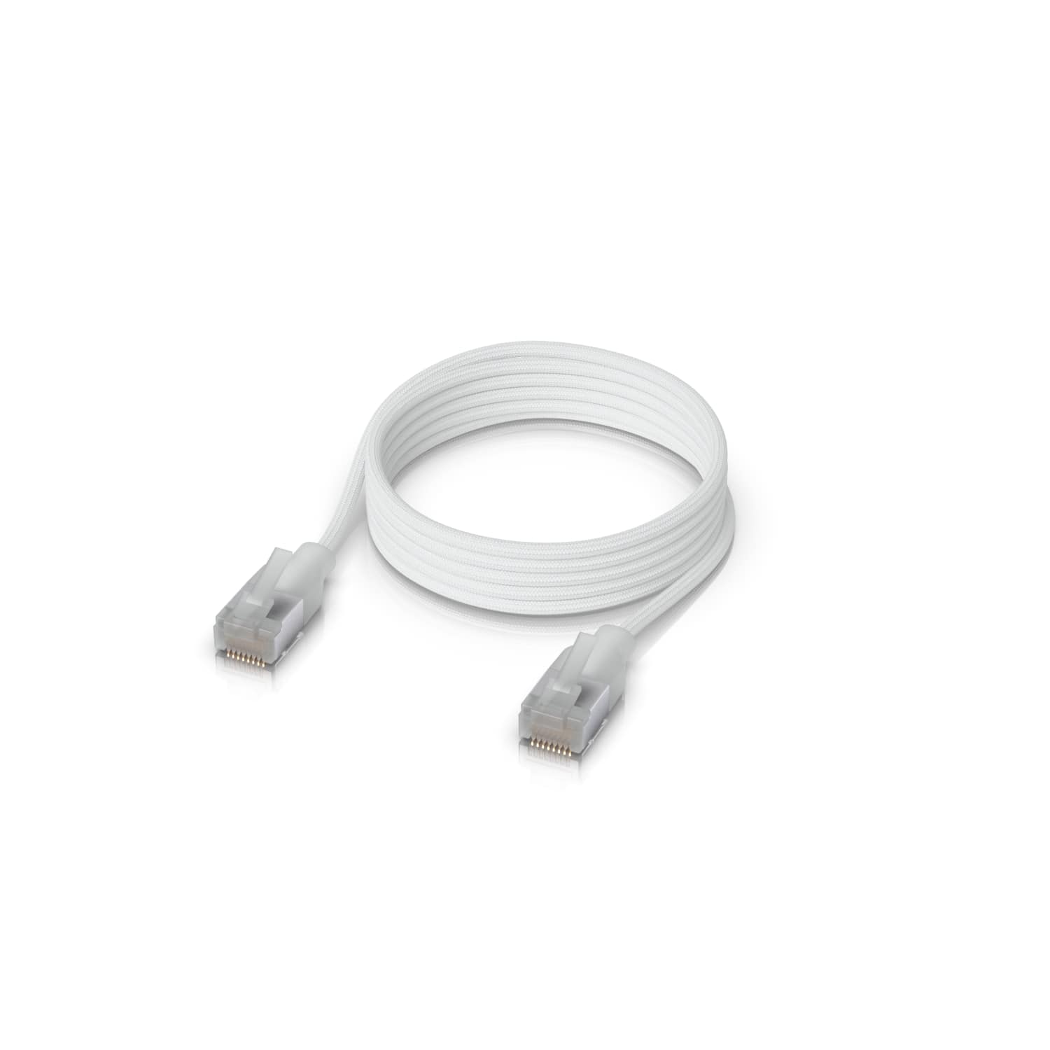 Ubiquiti UACC-Cable-Patch-EL-C6A-0.3M-W UniFi Premium Patch Cable 0.3 m White Ultra-Thin Braided 10 GbE Network Cable