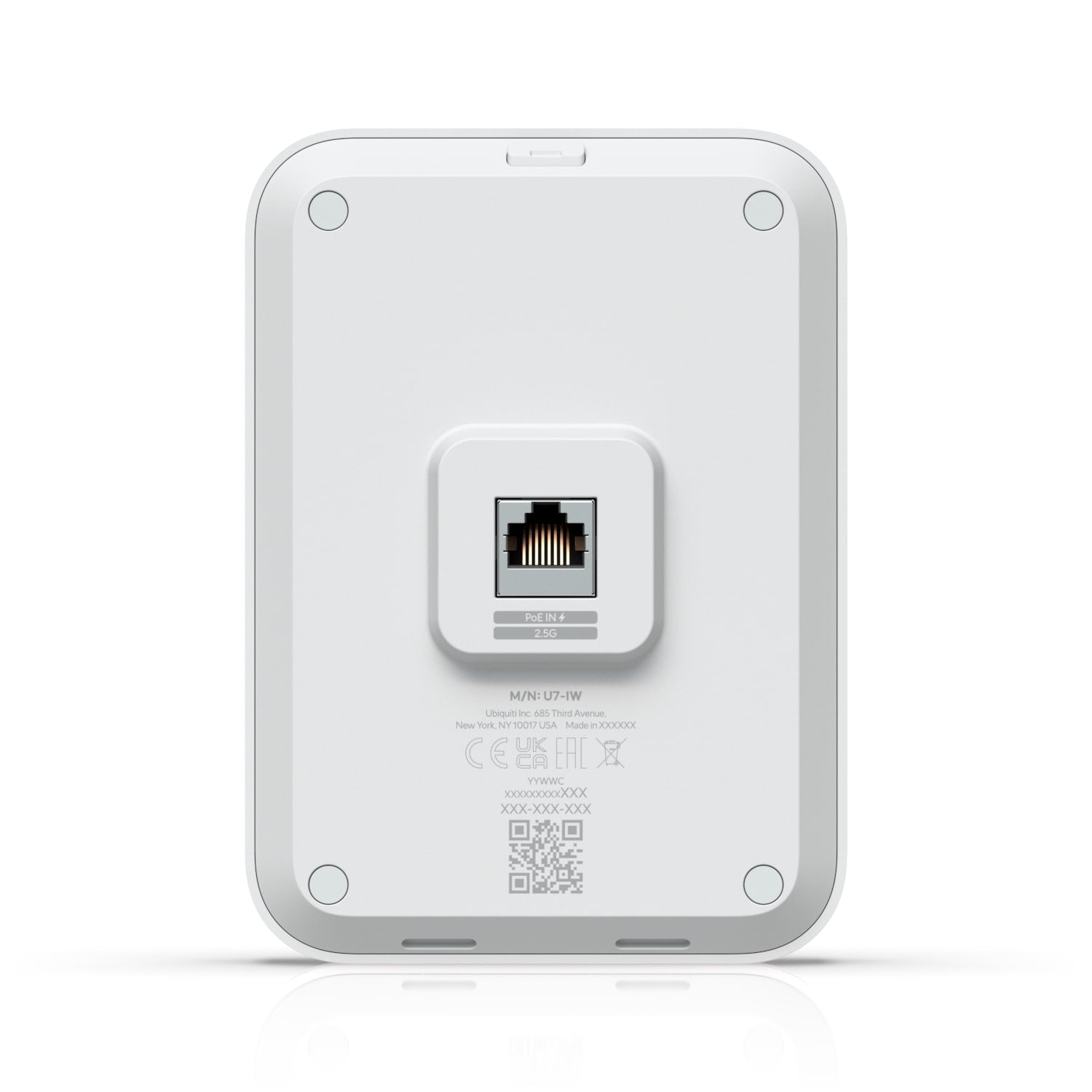 Ubiquiti U7-IW U7 In-Wall Wall-mounted WiFiâ€Ž 7 AP 4 Spatial Streams Integrated 2.5 GbE PoE