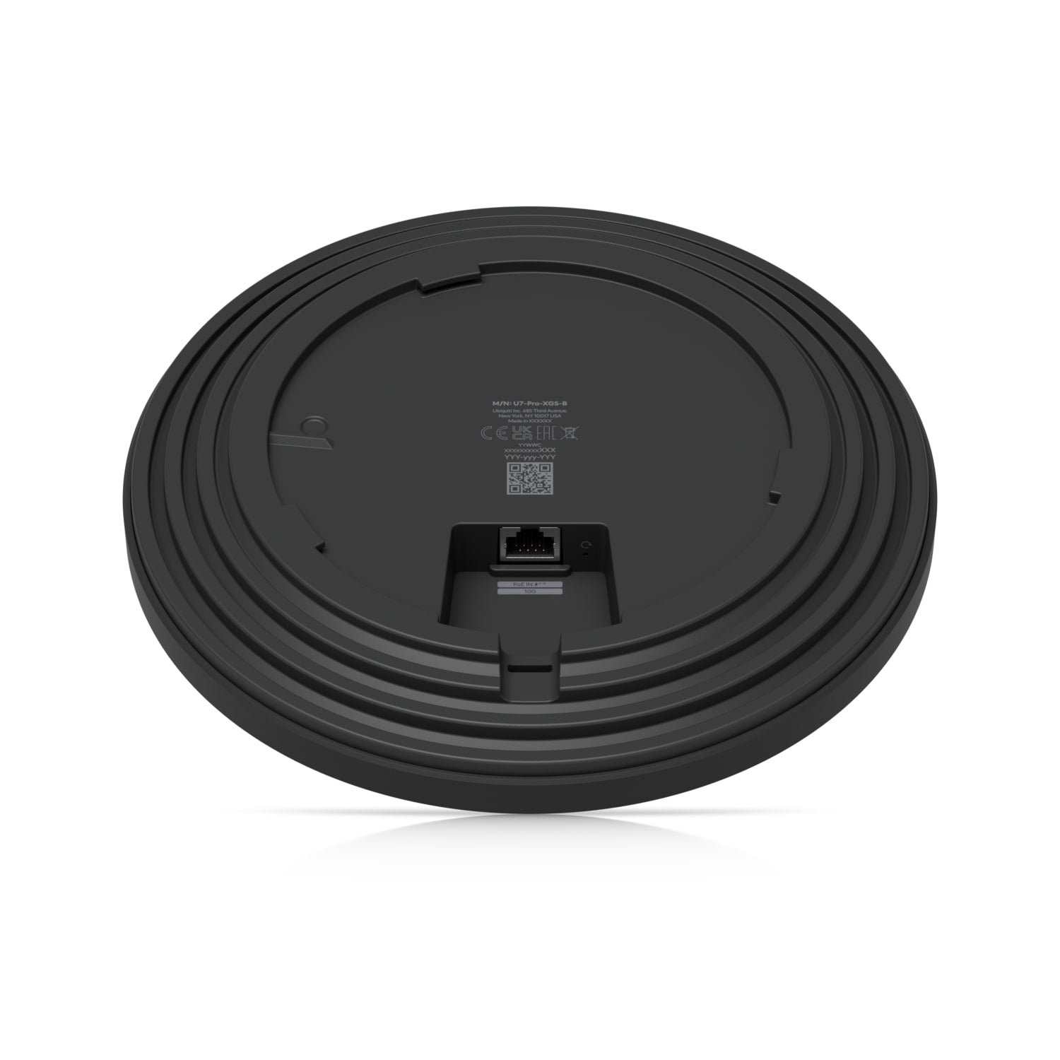 Ubiquiti U7-Pro-XGS-B U7 Pro XGS Black WiFi 7 Ceiling-Mount 8-Stream Access Point 10/5/2.5/1 GbE Support 160 m² Coverage