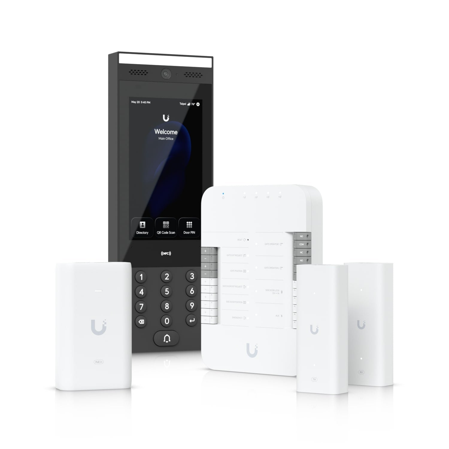 Ubiquiti G3 Gate Starter Kit, Come With 1x Gate Hub, 1x G3 Intercom, 1x PoE++ adapter, 2x 2-wire PoE Extenders, Ove Twisted Pair Extender For Access
