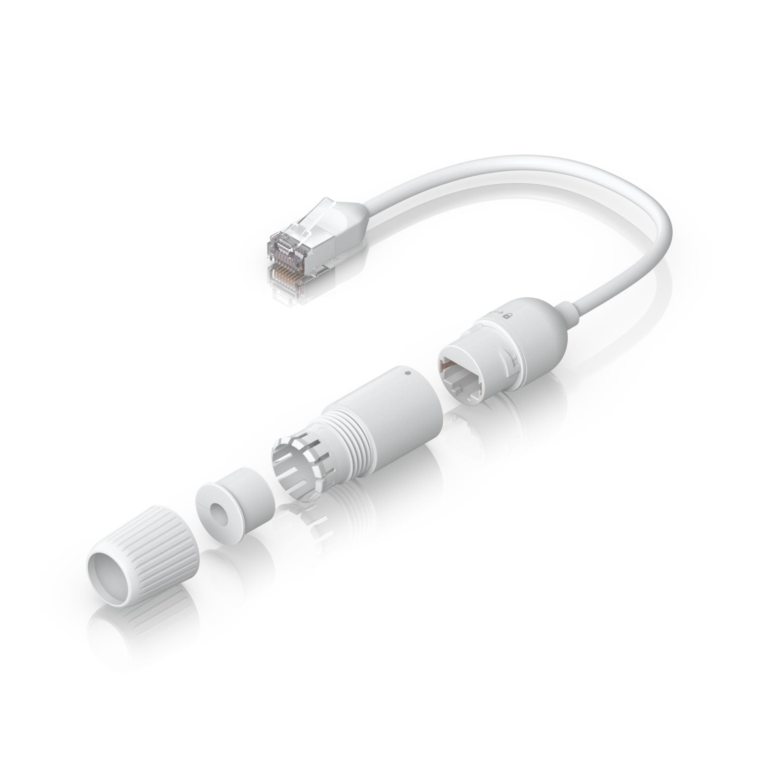 Ubiquiti UACC-Cable-Extender-C6A Easy Cable, 2-Pack, Shielded, Ultra-thin Extension Cable, Waterproof Cap, Designed For Tight Spaces & Last Inch Reach Installations