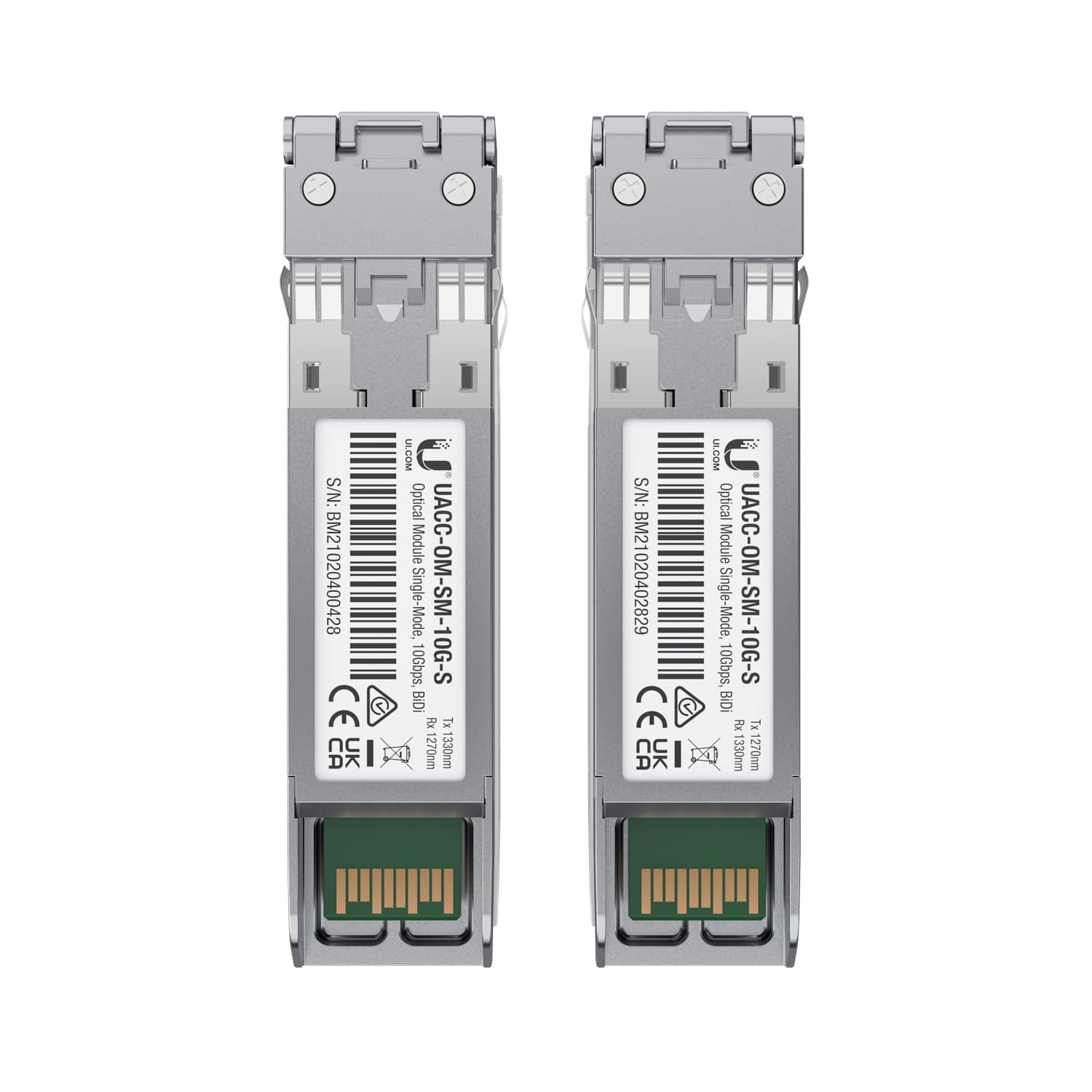 Ubiquiti UACC-OM-SM-10G-S-2 UFiber SFP+ Single-Mode Module 10G BiDi 2 Pack Same 10 Gbps Speed