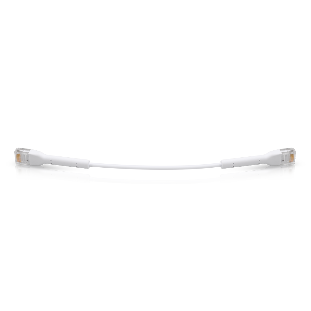 Ubiquiti U-CABLE-PATCH-RJ45 UniFi Patch Cable Single Unit 0.1m White Both End Bendable to 90